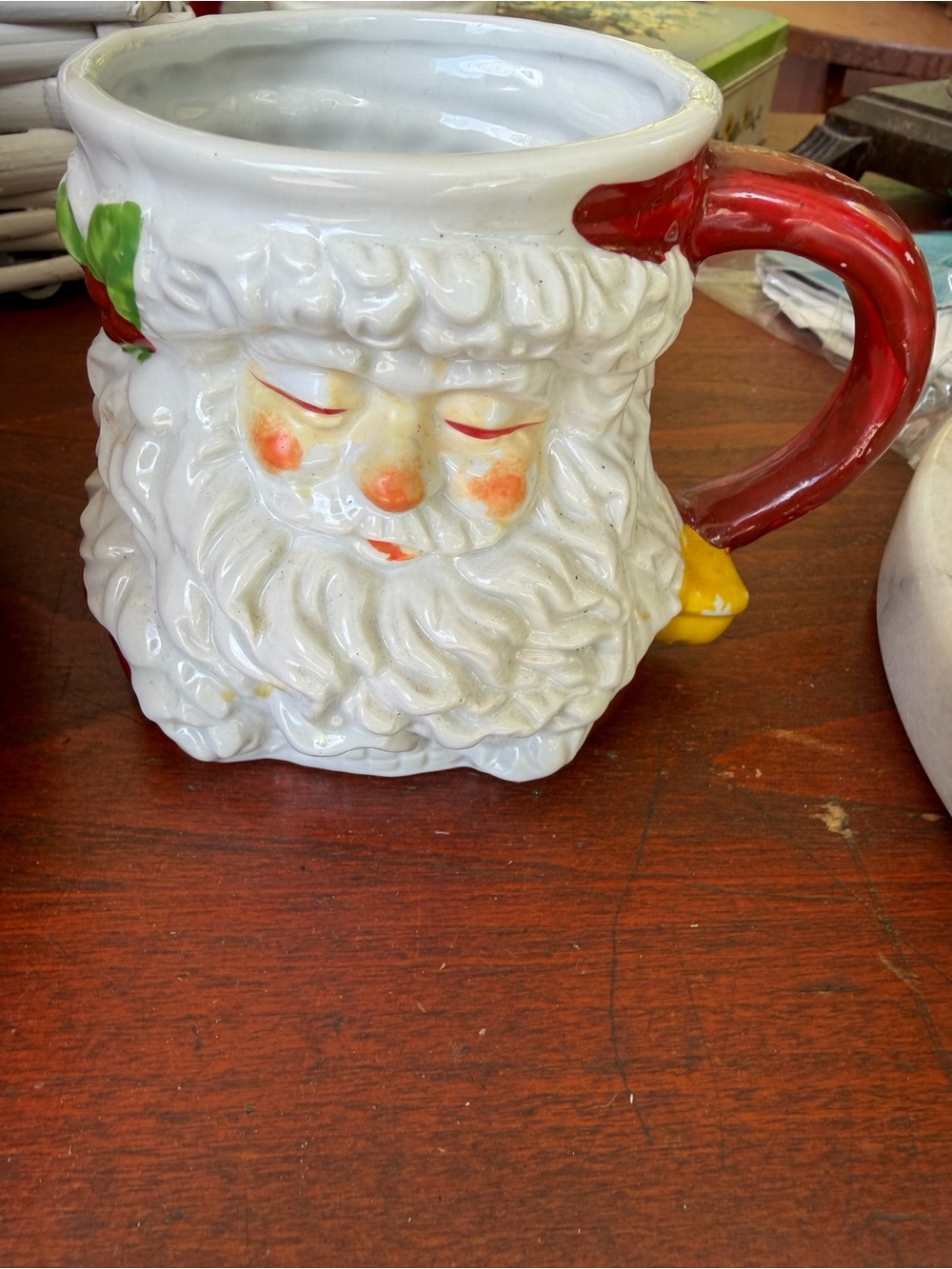 Vintage Twas the Night Before Christmas Santa Mug